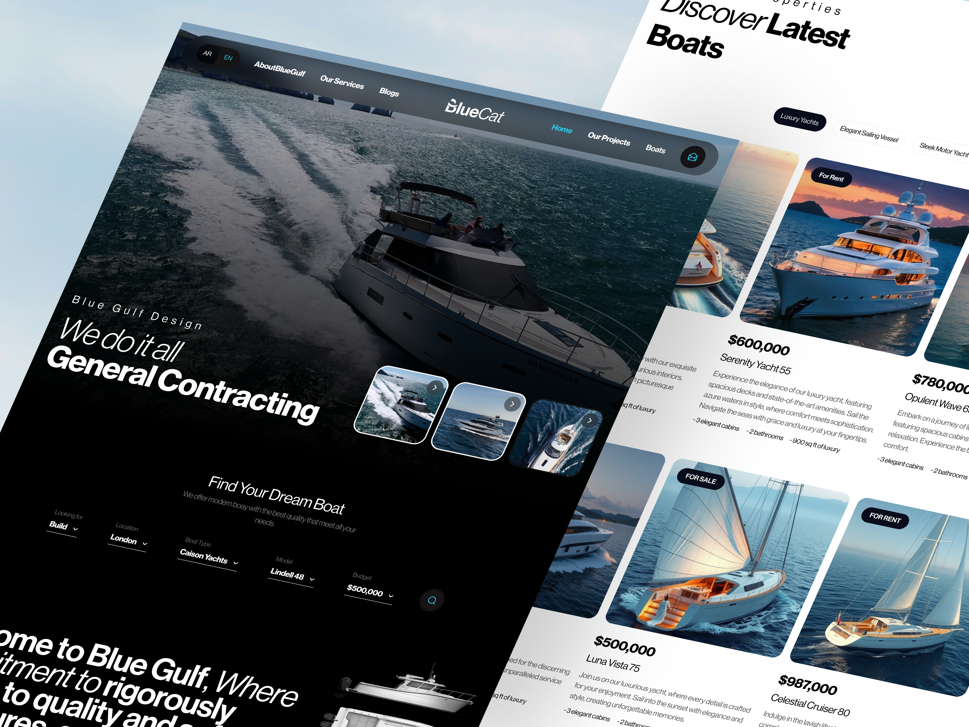 Example of Luxurious Responsive UI UX Website Design