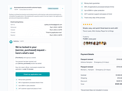 Expanded Email View (customer support) automation chat chat feed communication contact management crm customer management customer support customer support tool email design email feed email tracking feed history intercom message history service automation support automation zendesk