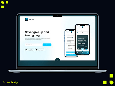 Promo landing page App app figma graphic design landing ui ux web