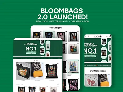 BloomBags 2.0 — Modern eCommerce Website Design ecommerce website design landing page ui we website design