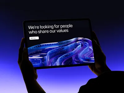 BrainShells: Join Us Call-to-Action – Web Design, 3D Visual 3d ai ai design ai startup cg dark mode hero section hiring home page landing landing page landing page design landing ui purple recruitment ui ux web design webdesign website design