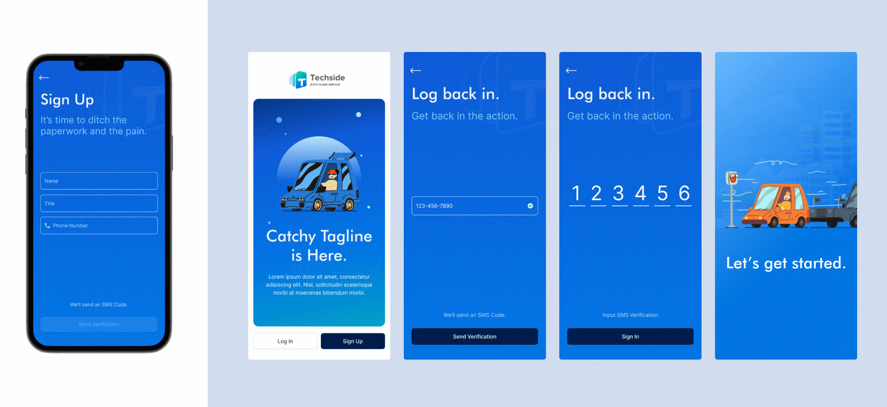 Techside graphic design mobile redesign ui ux