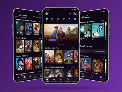 ZEE5- Video Streaming Platform app design app developers software development company ui video streaming app