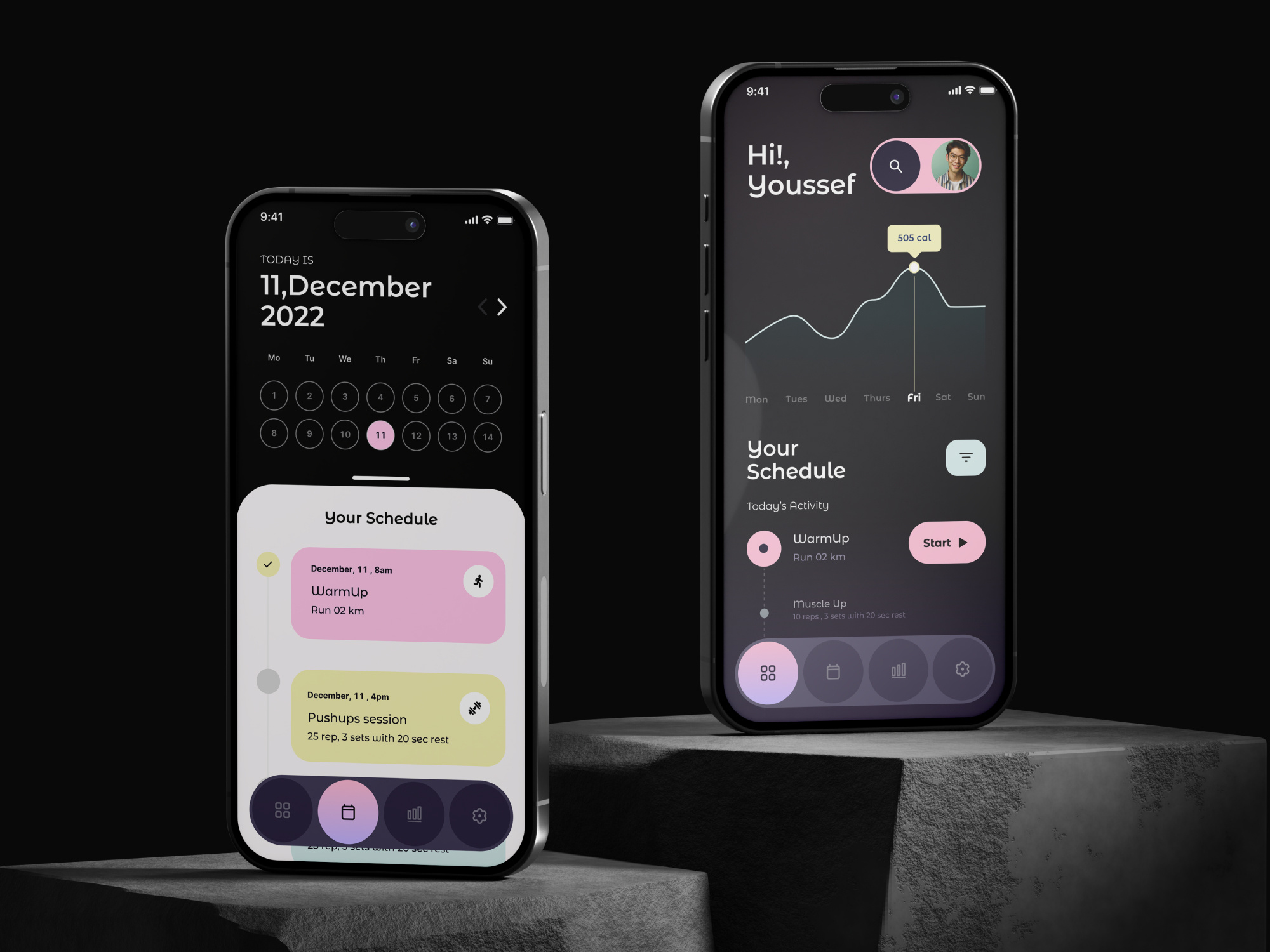 Example of Mobile App UI/UX Design (I Os & Android)
