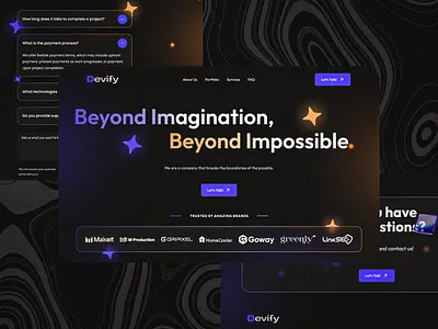 Website for the agency "Devify"