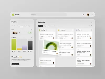 Dashboard for a Productivity SaaS ✦ Ruanta design interface product service startup ui ux web website
