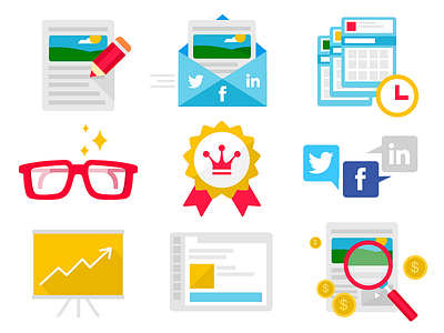 Icons - Bliipbox 3d animation app branding design flat graphic design icon illustration illustrator logo minimal motion graphics typography ui ux vector web web design website