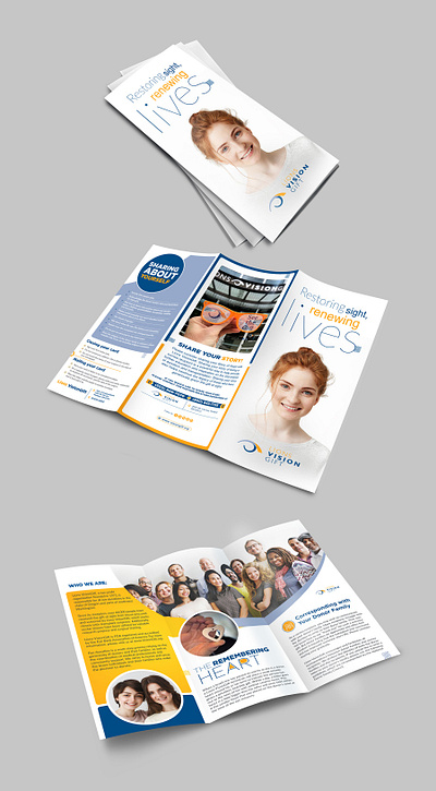 Trifold Brochure Design for Lions VisionGift behanceportfolio brochure design creativedesign dribbbledesign foodbranding graphic design graphicdesignportfolio marketingcollateral print design trifold brochure