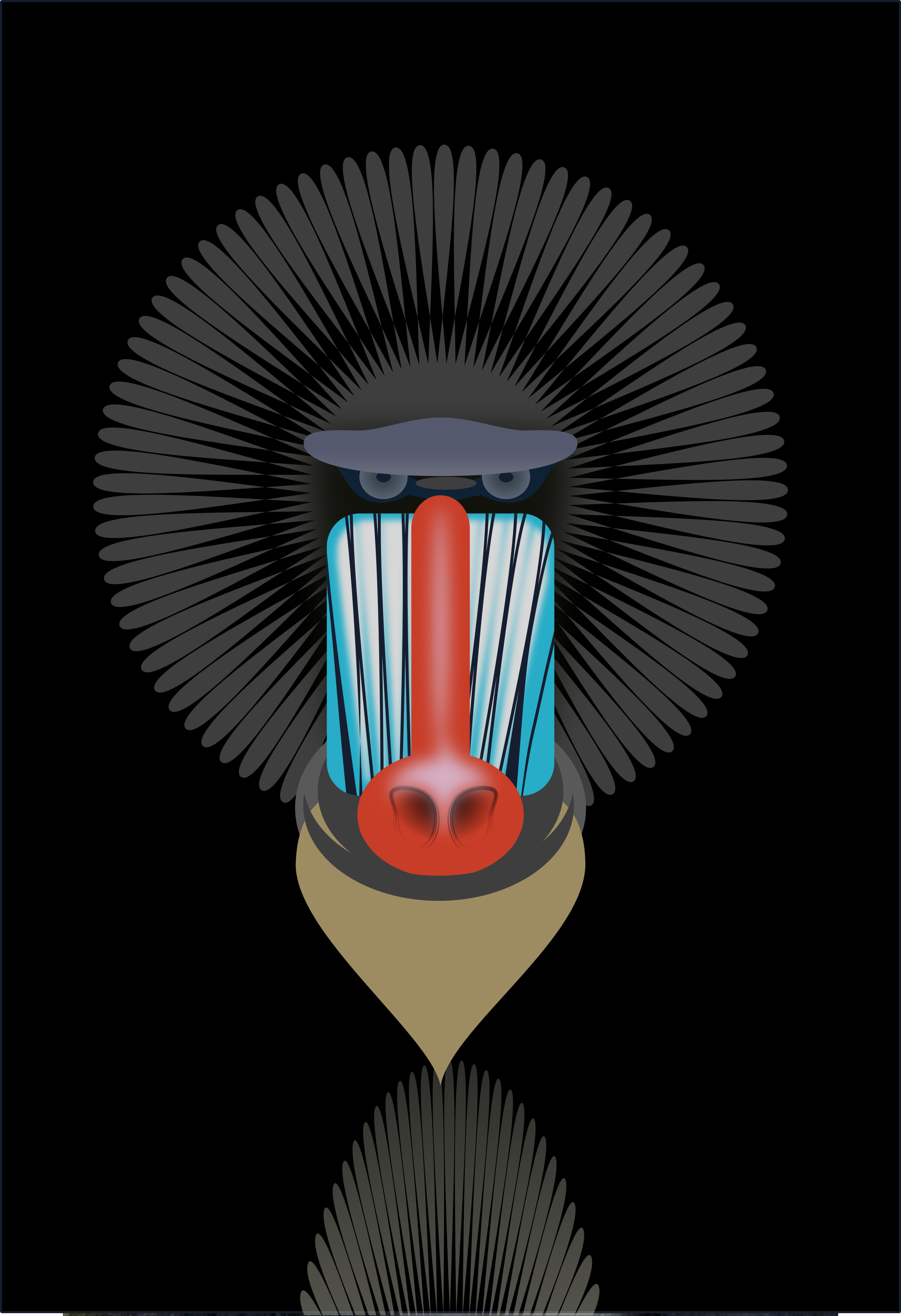 Mandrill :: 15 minute doodle baboon doodle illustration mandrill shunte88 speed doodle vector