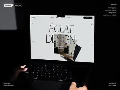 Website for interior studio ui uiux webdesign website