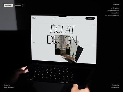Website for interior studio ui uiux webdesign website