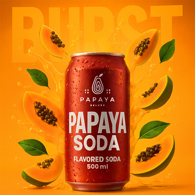 Papaya Social Media Post advertising branding design graphic design marketing post social media