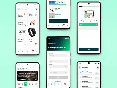 Slamapath App Design fitness fitness app design health app design mobile app design ui design ui ux design ux design