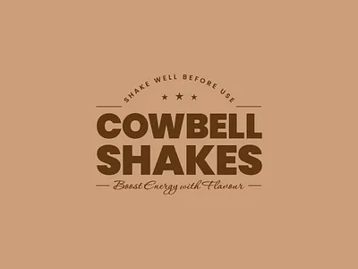 Cowbell Shakes Logo Design brand identity branding drink logo food logo graphic design logo logo design minimalist visual identity