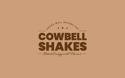 Cowbell Shakes Logo Design brand identity branding drink logo food logo graphic design logo logo design minimalist visual identity