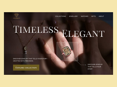 ✨ Timeless Elegance – Jewelry Landing Page Design 💍 graphic design logo mobile app ui ux website design
