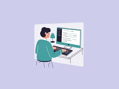 Coding Flat Illustrations app app development branding code developer developer illustrations flat graphic design illustrations people programming simple tech ui ux vector visual web web development