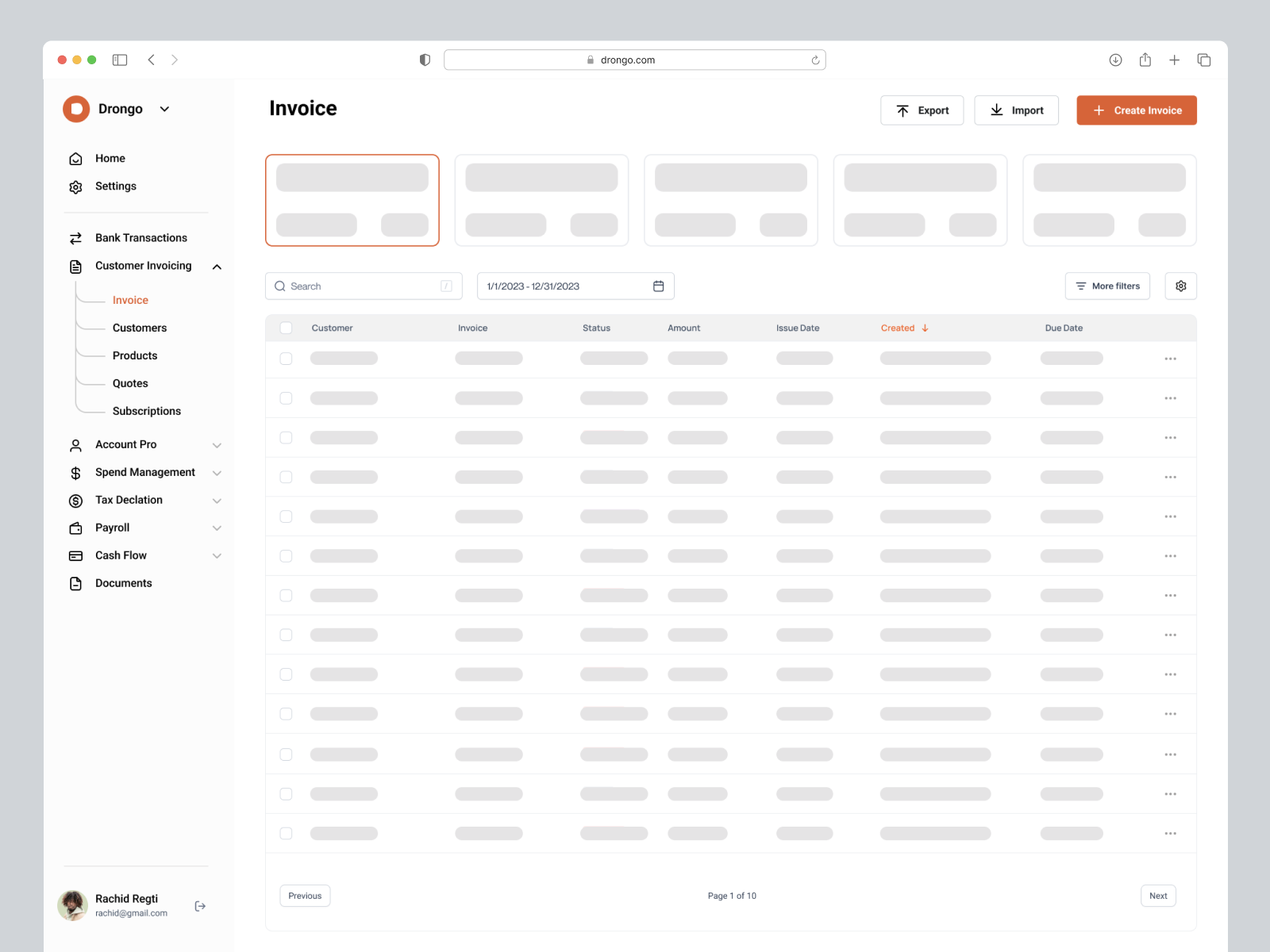 Invoice UI | Loader clean clean dashboard crm dashboard design graphic design invoice invoice ui loader minimal new invoice pre load pre loader saas ui ux