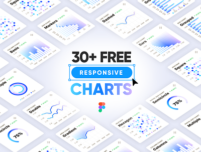 30+ FREE responsive Charts (Figma) chart charts dashboard data data visualization figma free freebie graph pie chart resource