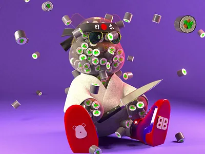 Sushi Belly 3danimation 3dart 3dcharacter 3dillustration 3dtoken characteranimation characterdesign charactermodling digitalart nft nftart nftcharacter nfttoken