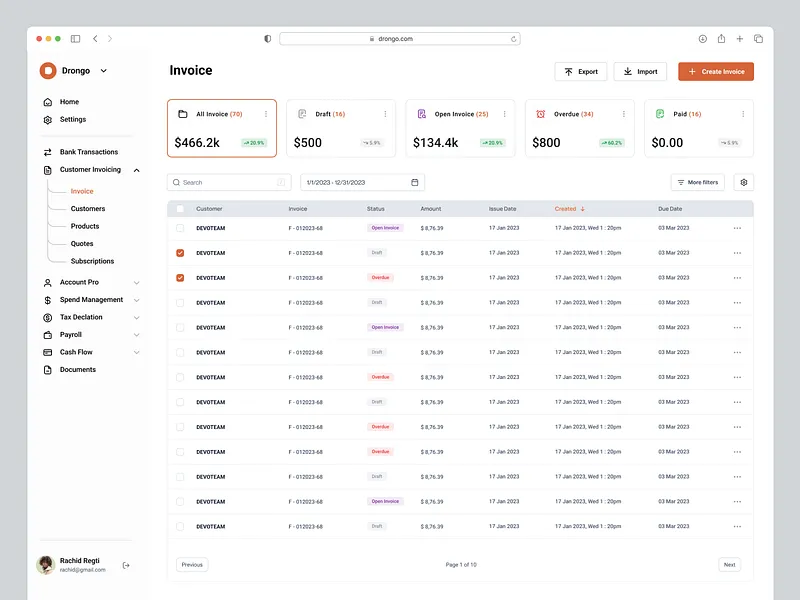 Invoice UI designs, themes, templates and downloadable graphic elements ...