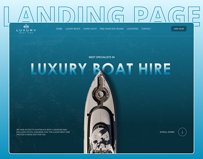 Luxury boat and yacht website landing page design & ux/ui boat boat website case study design figma figma design graphic design hello landing page luxury design mango ui design ux design web web design website website design website design inspiration wordpress yacht website