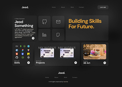 Portfolio Design for Dev's branding ui