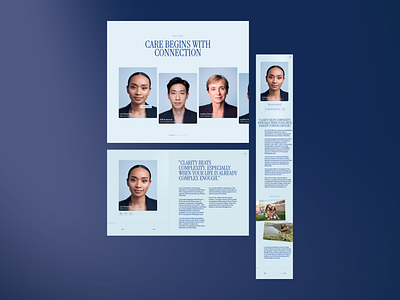 Corporate website design | Team section blue composition design minimal modern website shapes ui uiux web development webdesign website