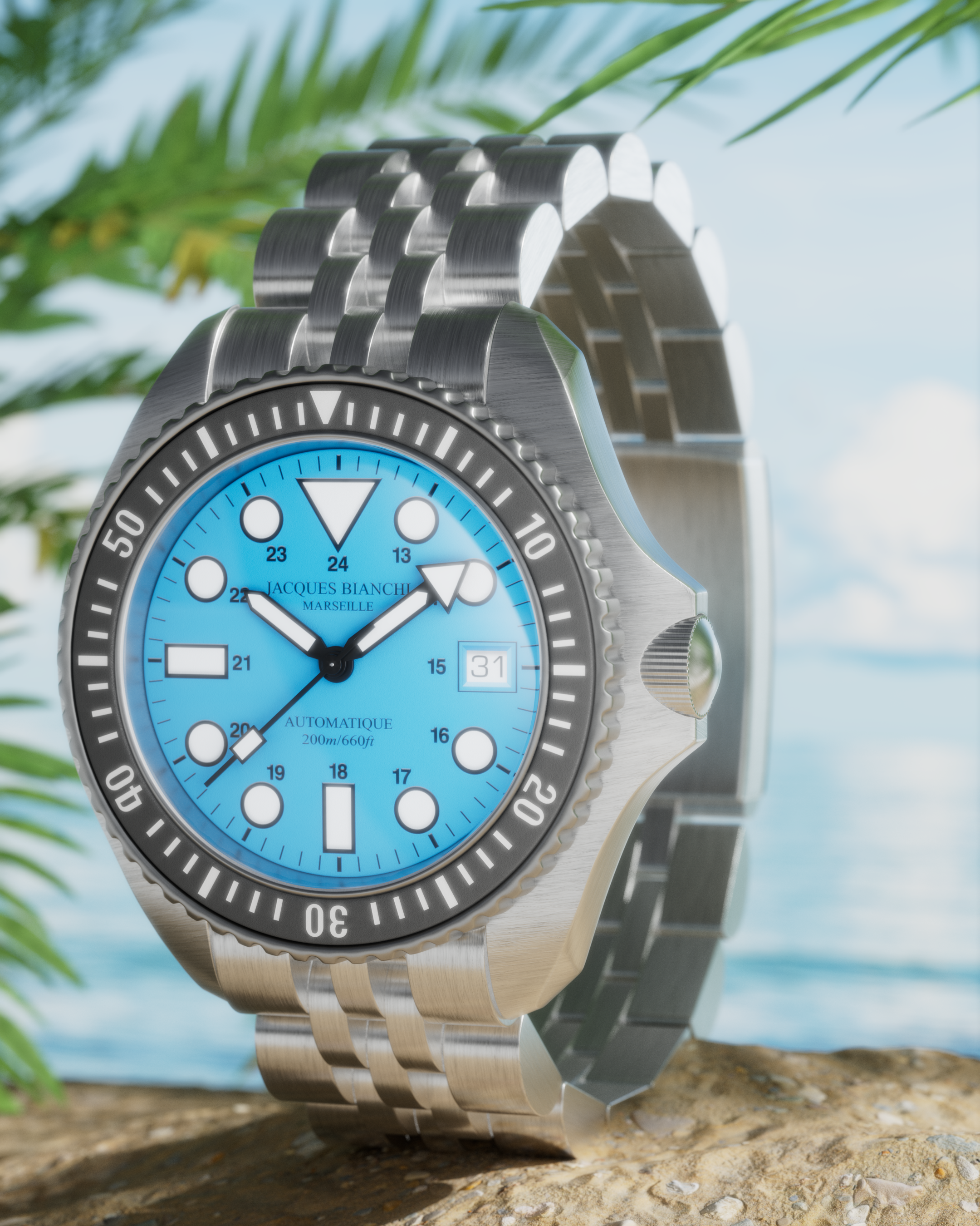 Example of 3D Watch Modeling, Render & Animation