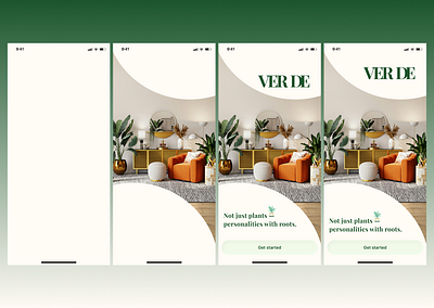 ''VER DE'' Plant app Ui Home Screen & Login screen app de green home login plant screen ui ver