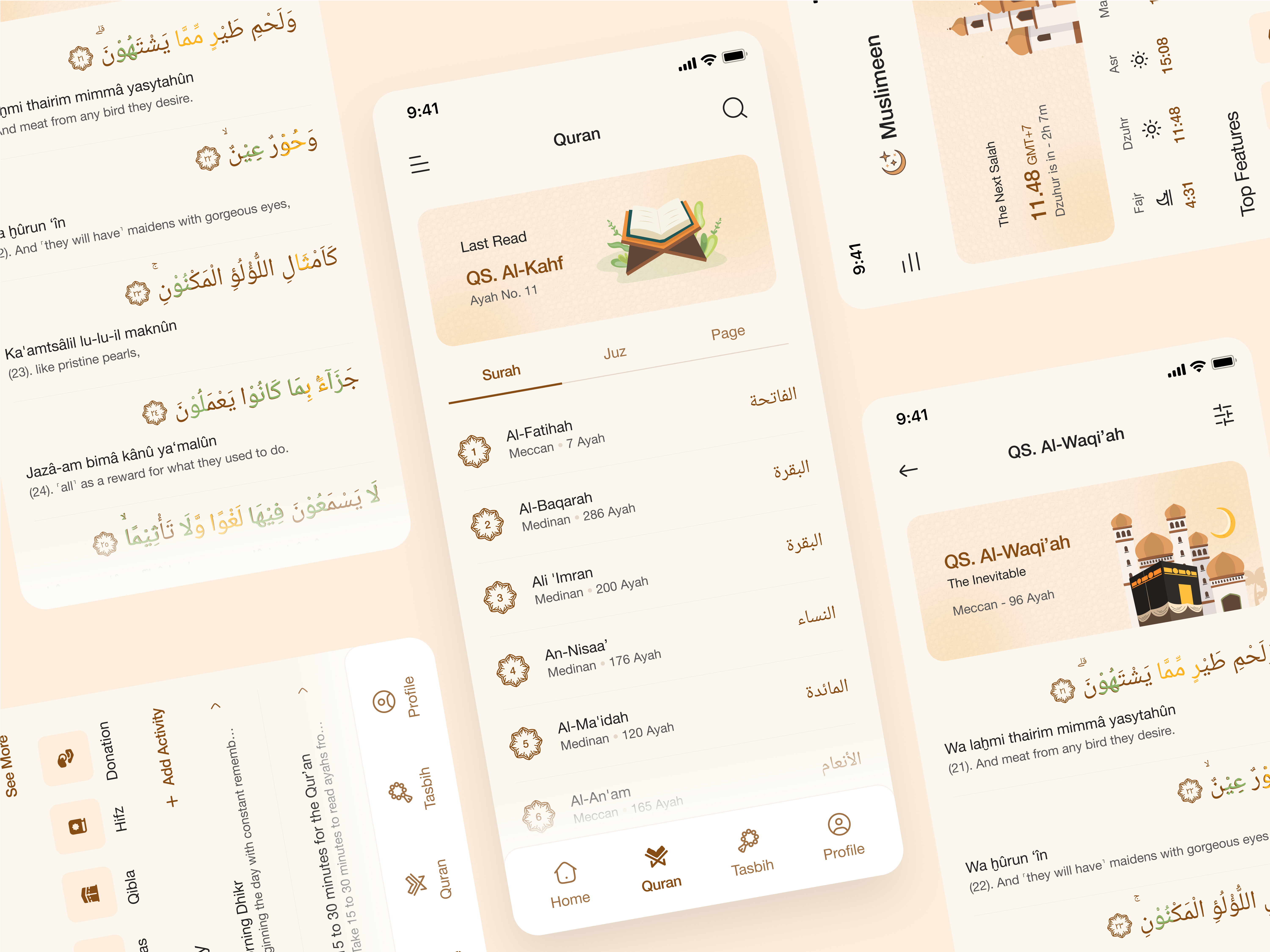 Muslimeen - Muslim & Quran Mobile App al quran app dhikr figma islam mobile mobile app mobile app muslim mobile app quran muslim muslim app muslim pro quran ui ui design ui design mobile app quran ui mobile app ux ux design