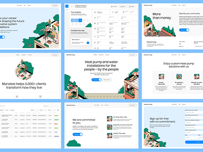 Cade Study: Website Design for Manatee Energy 3d animation design design studio graphic design illustration interaction interface iteration landing landing page mobile ui ui design ux ux design webdesign webflow website development