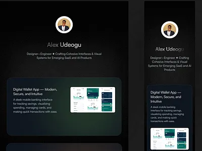 Portfolio Website ui