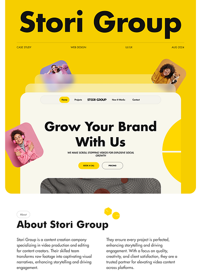 Stori Group - Creative Agency Design Case Study creative agency website