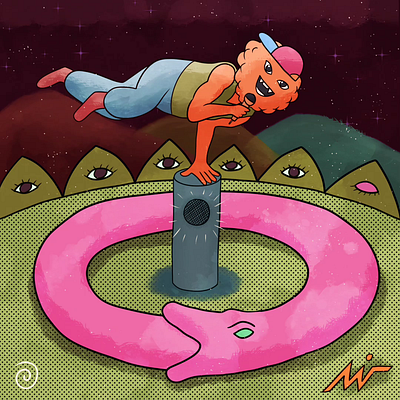 "Snake Rap" animation art branding cartoon color pencil comic cover design draw dream fun gif illustration manga motion graphics music rap snake water ink