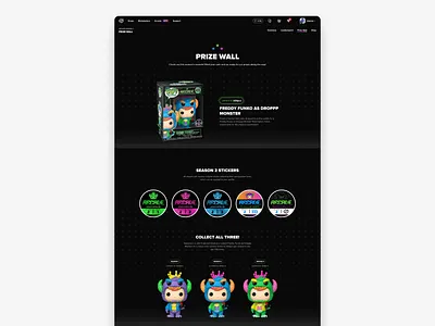 Droppp Arcade - Prize Wall design ecommerce marketplace nft prize ui ux web