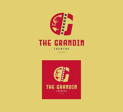 The Grandin Theatre - Roanoke VA Logo Concept cinema film g gold grandin lion movie red roaonke theater theatre virginia