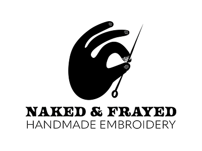 Naked & Frayed Handmade Embroidery branding design graphic design illustration logo vector