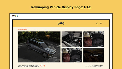 Revamping Vehicle display page figma product design ui ux web design website