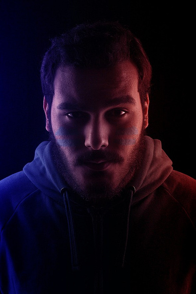 Blue Red photoshop
