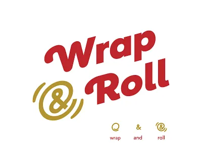 Wrap & Roll branding design fun logo logotype modern