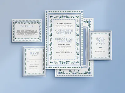 Wedding / Mixed Style Frame graphic design illustration invitation design wedding