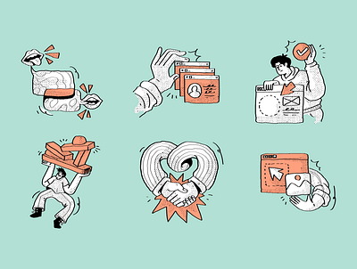 RawStroke Business illustrations branding business illustration design flat style graphic design hand drawn hand shake icons marketing illustration outline sketch success svg team building ui illustration ui ux ux design vector vector illustrations website design