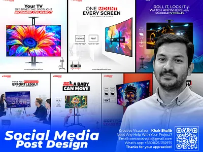 TV Trolley Creative visuals for social media post design creative ads graphic design khair shajib social social media post tv trolly