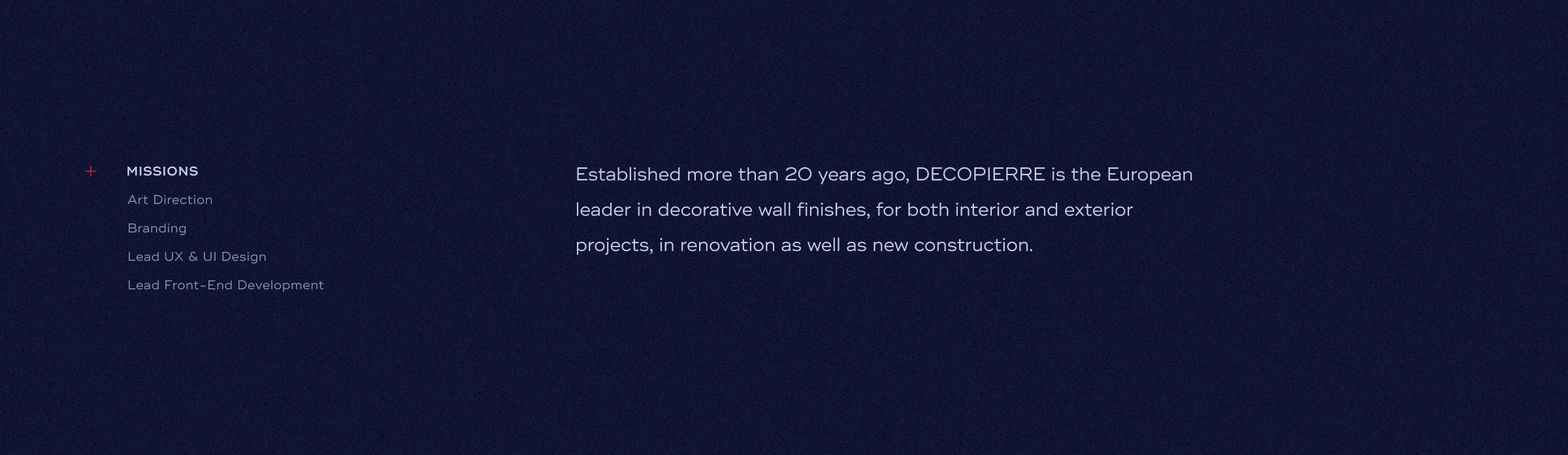Decopierre rebranding & website - faux stone coating art Image 0