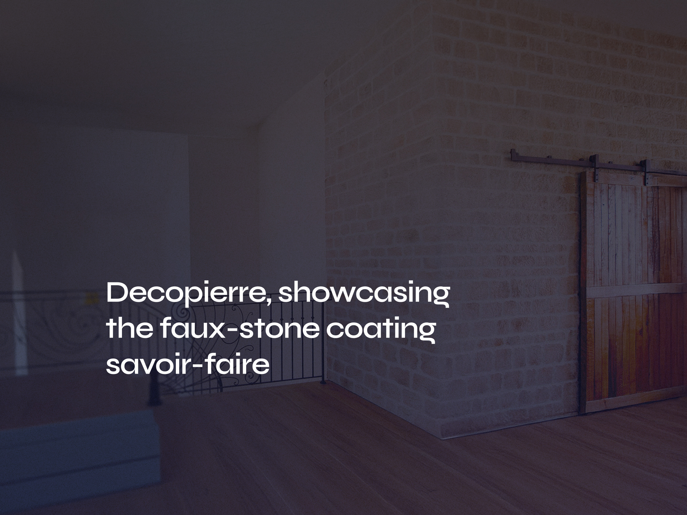 Decopierre rebranding & website - faux stone coating art