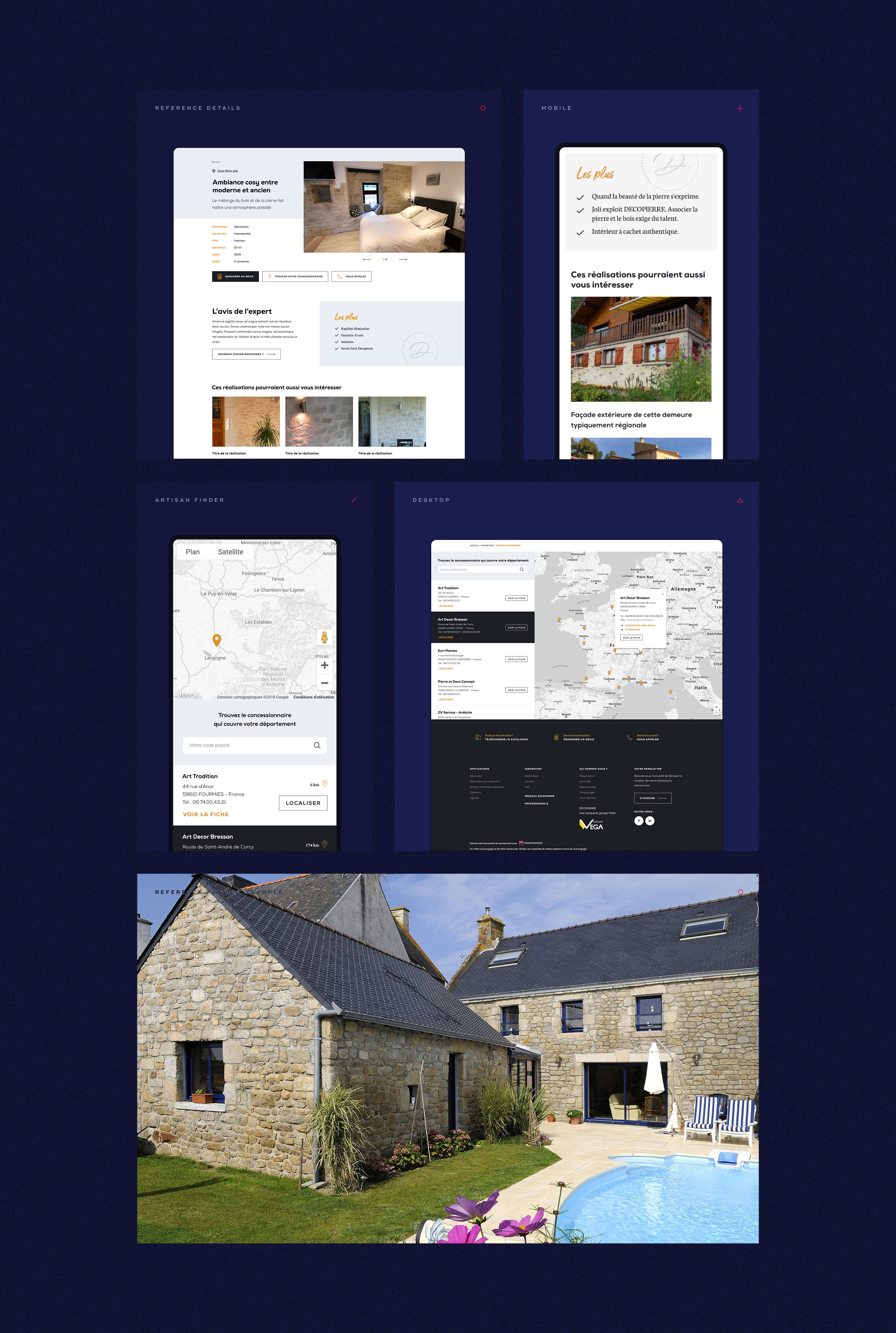 Decopierre rebranding & website - faux stone coating art Image 8