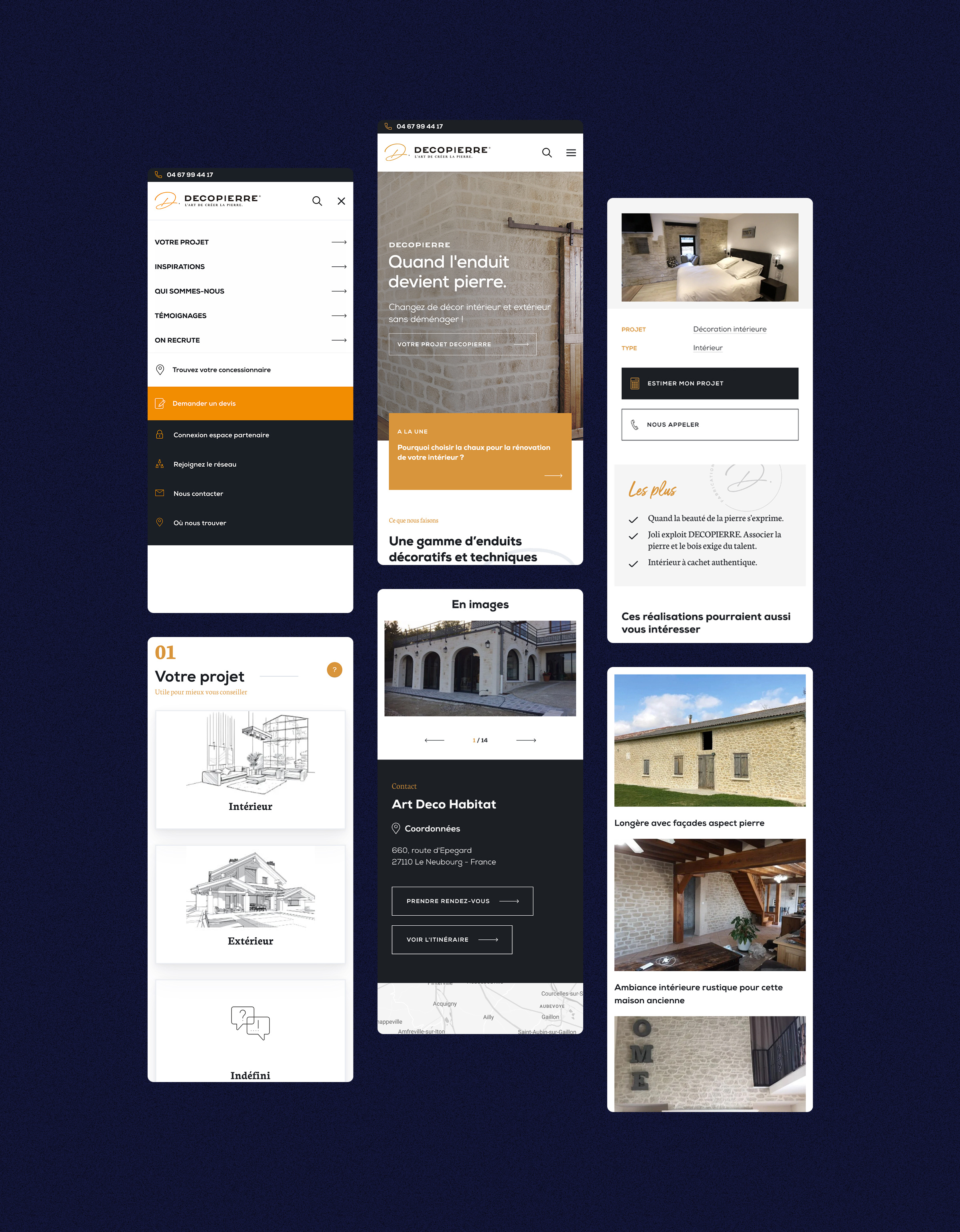 Decopierre rebranding & website - faux stone coating art Image 13