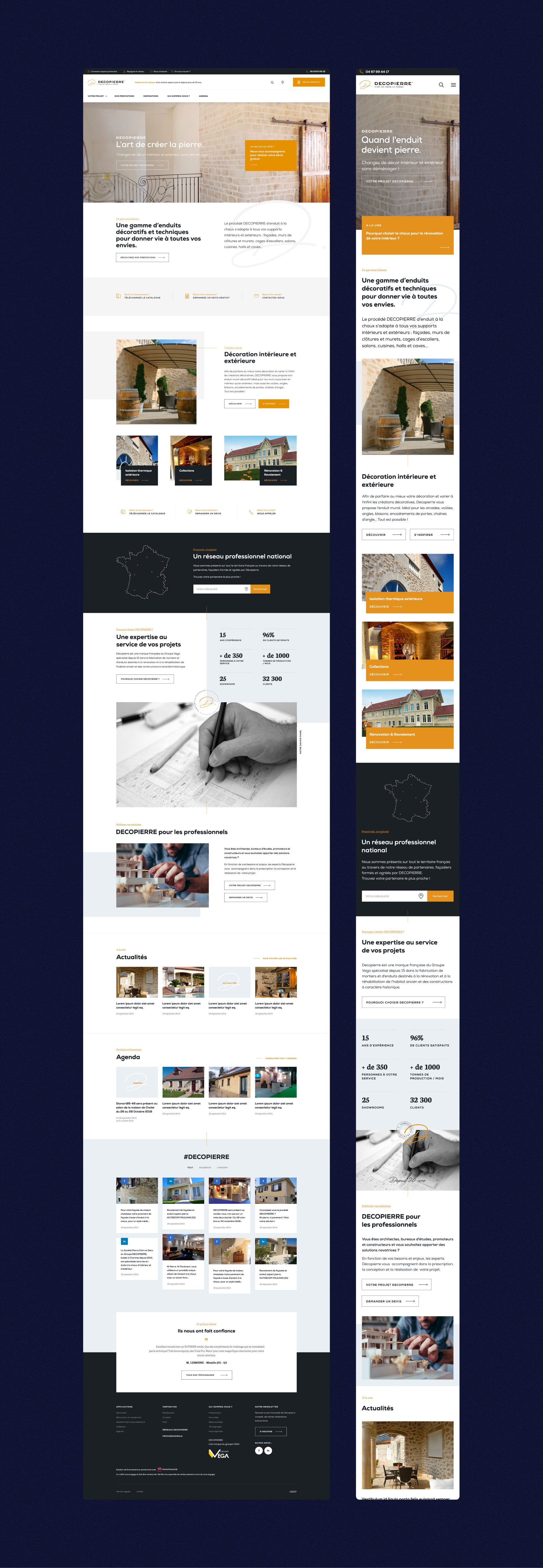 Decopierre rebranding & website - faux stone coating art Image 5