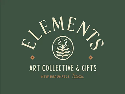 Elements art branding design gifts graphic design horseshoe illustration illustration art leaves logo natural shop texas texture typography vector